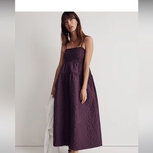 Madewell NWT empire waist floral quilted midi dress